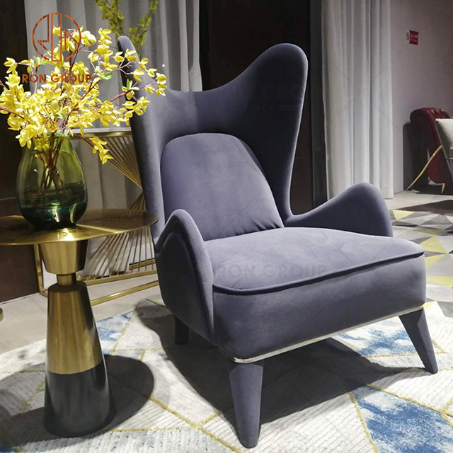 Popular Luxury Furniture High Back Fabric Single Sofa Seating For Hotel Lobby