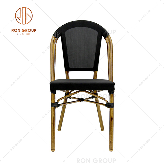 Customized PE Rattan & Aluminium Dinning Chair Series For Outdoor Garden Cafe Restaurant
