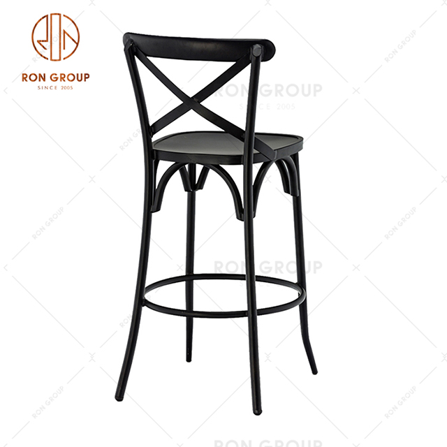 GA1101C-75ST Factory wholesale metal furniture black steel bar chair for restaurant & hotel&club