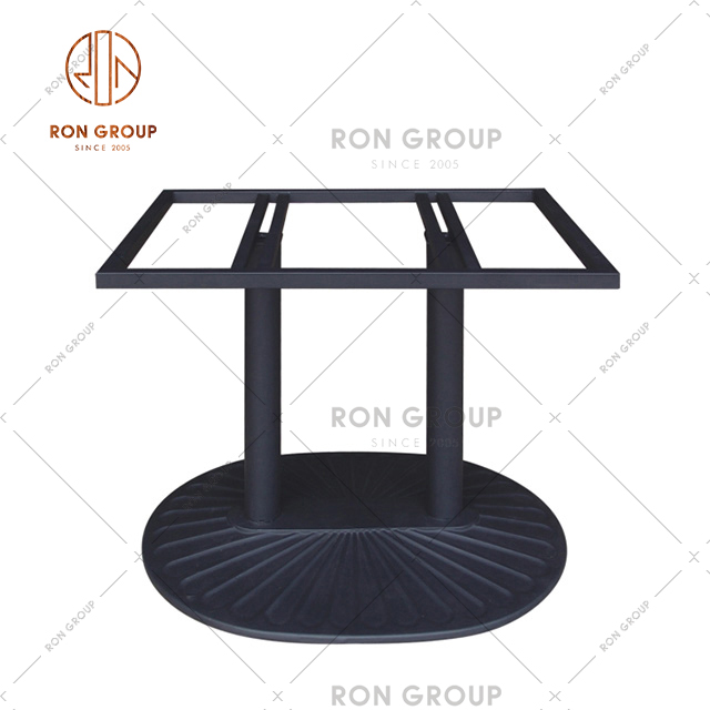 Cheap Price Restaurant Big Dining Table Pedestal With Black Color And Round Design For Coffee House & Bar