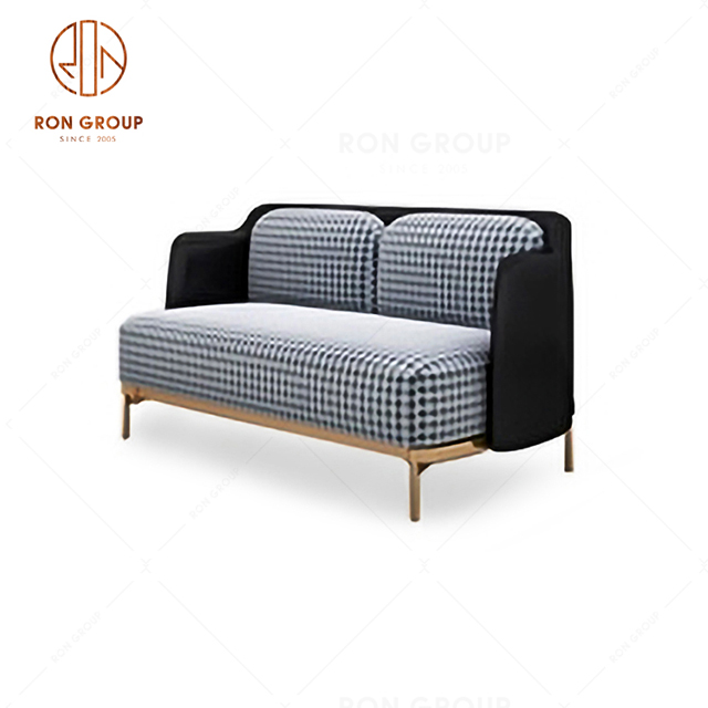 High Quality  Metal Frame With Fabric/PU Leather Sofa Seating Two Seaters Sofa Set For Hotel