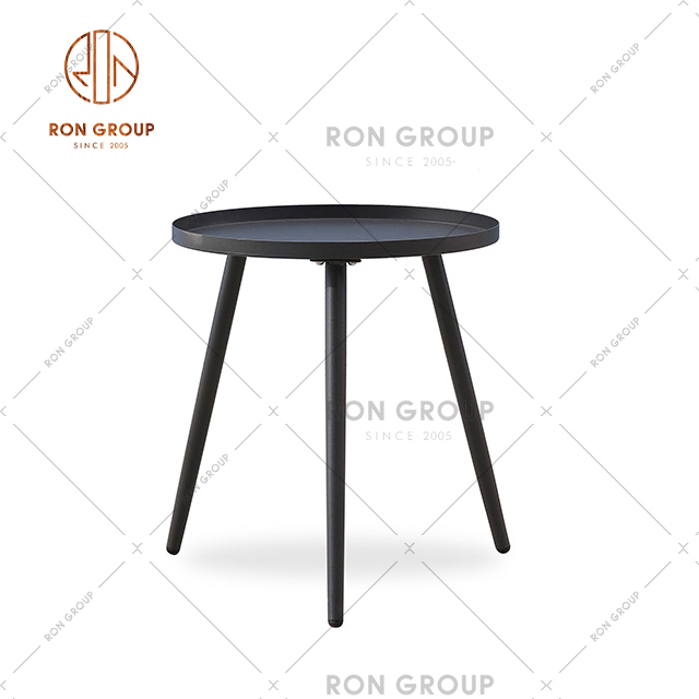 Popular Modern Design Hotel Corner Table Metal Round Table Garden Table