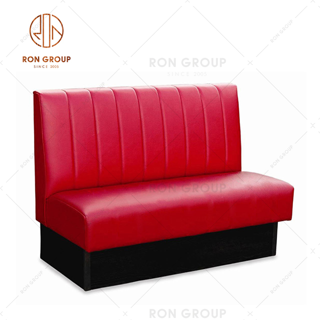 2022 New Style Customized Red Booth Sofa With Optional Color For Restaurant & Coffee Shop