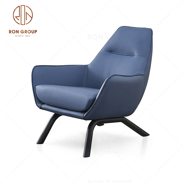 Popular Modern Design Blue Sofa Set Hotel Lobby Hall Lounge Chair