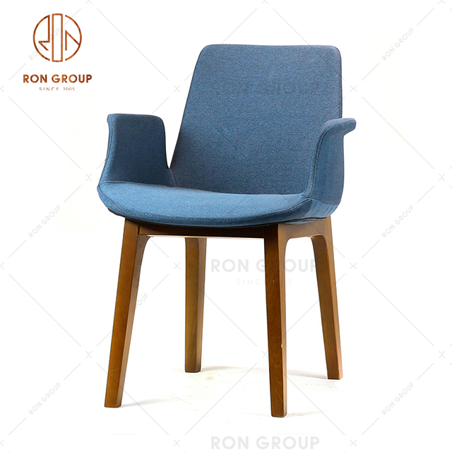 Comfortable Soft Seat Dining Chair with Wooden Frame for Restaurant and Coffee Shop Hotel Club