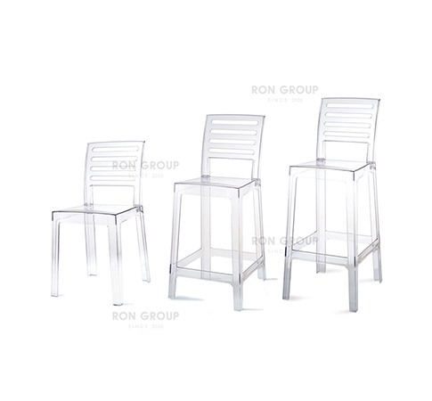 Cost-effective transparent wedding chair with different backrest design