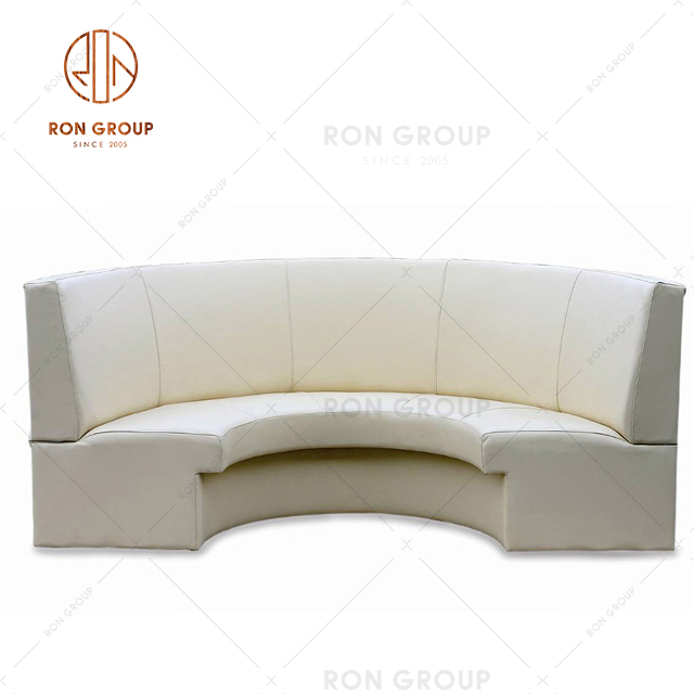 High Quality Customized U-shape Sofa White  Booth Sofa For Restaurant& Hotel 