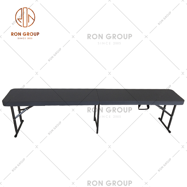Hot Sale Outdoor Foldable Plastic Long Table Use In Meeting Portable Wedding Camping Simple Training 