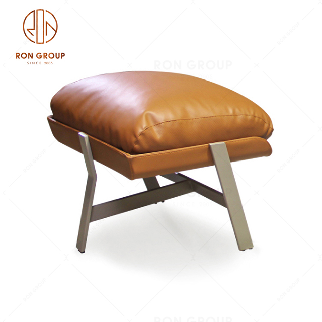 Popular Modern Style PU Leather Stool Bedroom Leisure Chair Stool Dressing Stool