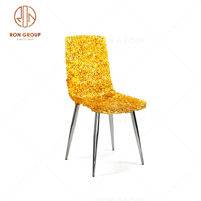 RNF09-2 Yellow Color Acrylic Crystal Fit Chair