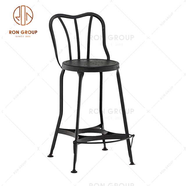 GA404C-65ST Factory Wholesale Black Metal Bar Chair For Hotel And Restaurant & Bar