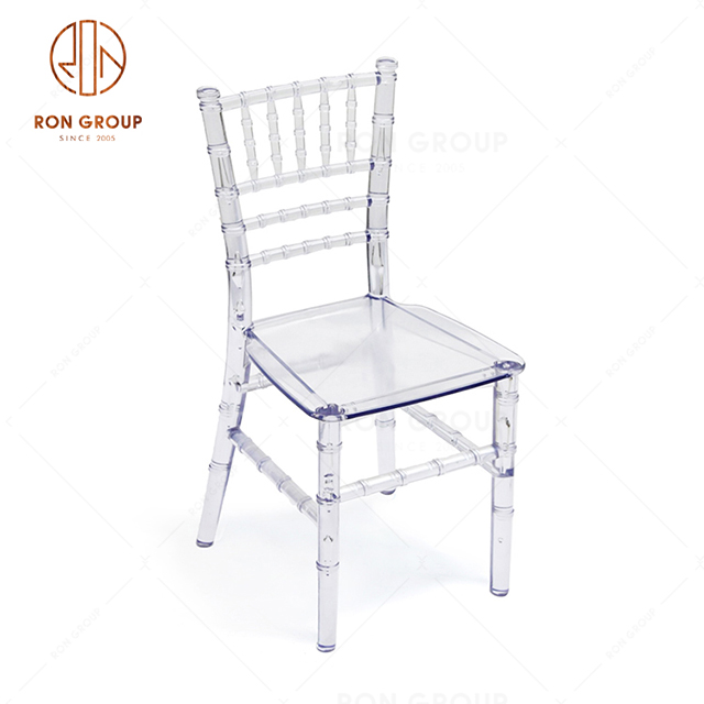 Tiffany Chair Acrylic Chavari Banquet Furniture With Resin Frame Transparent Color For Wedding & Indoor & Outdoor & Cafe