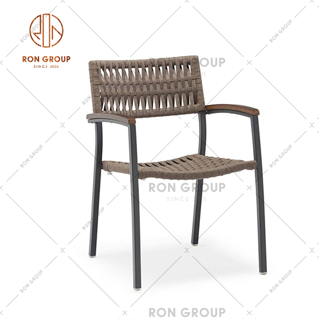 On Sale Metal Dining Chair Hotel Lounge Chair Garden Leisure Armchair