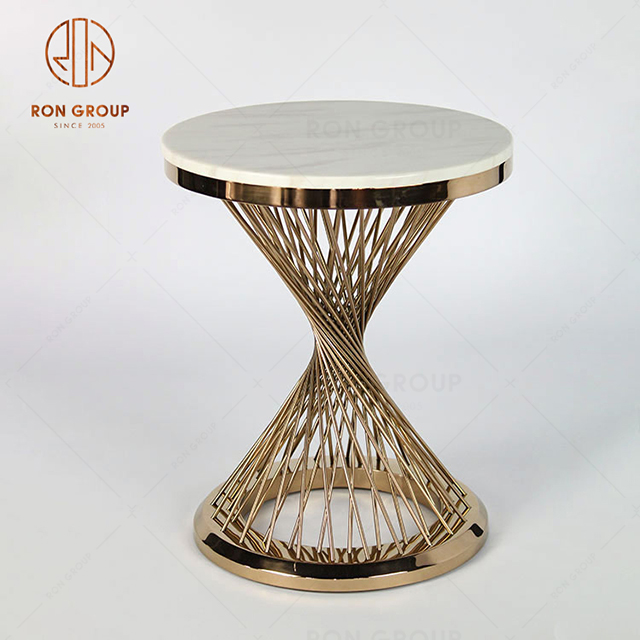 Modern design matal glod base coffee table