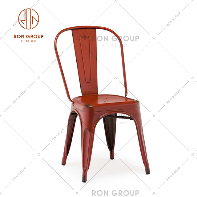 China Factory Wholesale Restaurant Dining Chair Hotel Bar Metal Chair Furniture