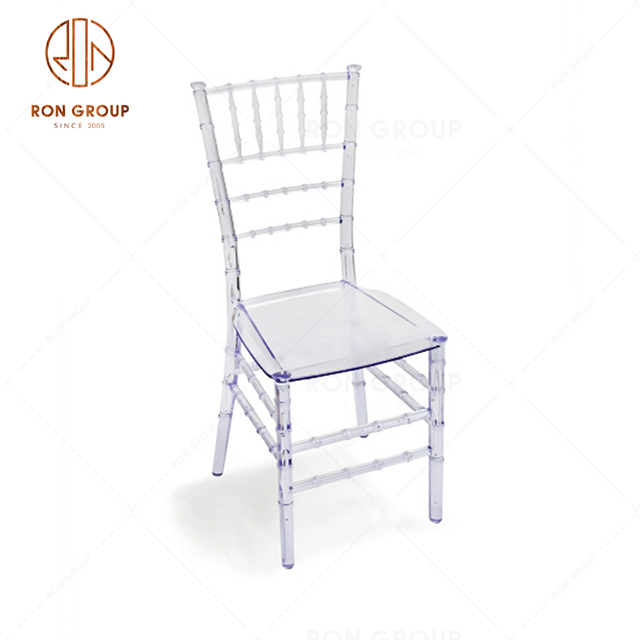 Water Proof Outdoor Chair Hot Sale Transparent Cheap Stackable Wedding Plastic Resin Chiavari Leisure Furniture