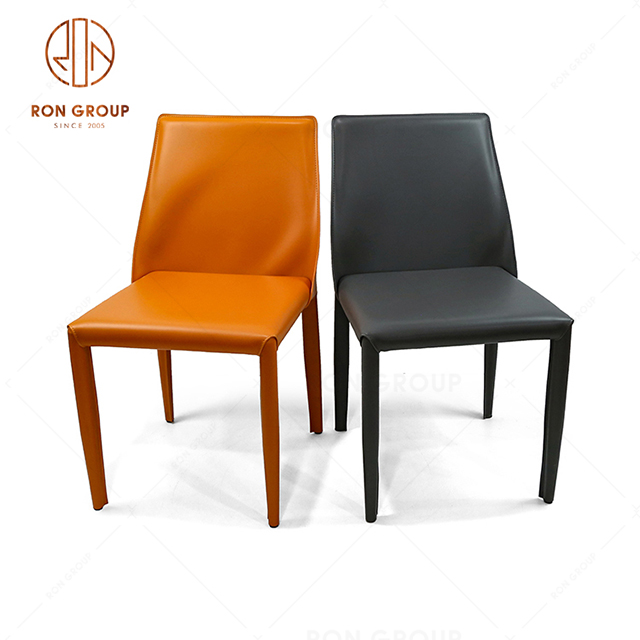 RNFC224-6 High Quality Special Design Comfortable Restaurant Hotel Cafe Orange Gray Soft Bag Chair