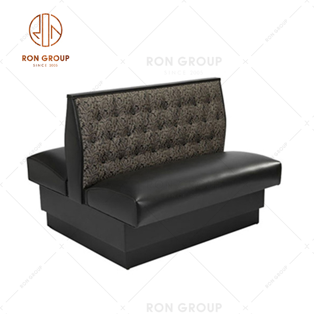 Customized High Quality Black Sofa Seating Restaurant Booth Sofa Set