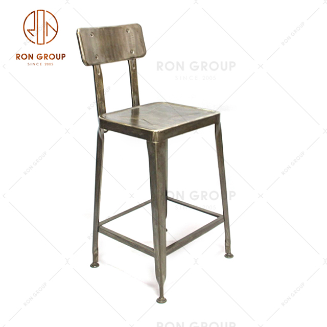 GA501C-65ST(S3-BACK) Factory Outlet Retro Style Restaurant Furniture Steel Bar Chair Sets For Coffee Shop And Hotel