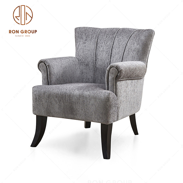 Supply Hotel Furniture Grey Fabric Restaurant Dining Chair Hotel Sofa