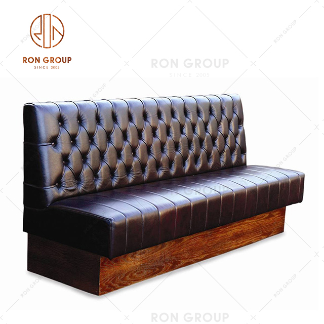 Customized PU Leather Coffee Shop Sofa Seating Restaurant Booth Sofa Set