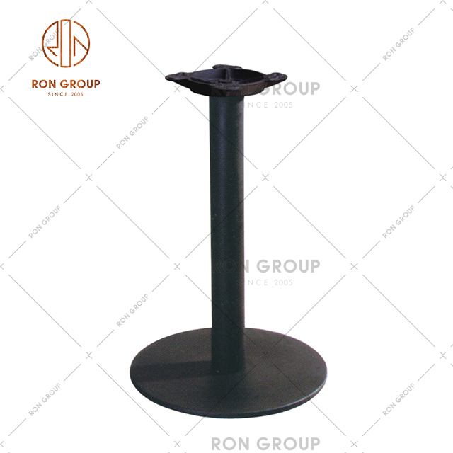Restaurant Furniture Hotel Cafe Bar Dining Table Base WIth Black Color And Round Design 