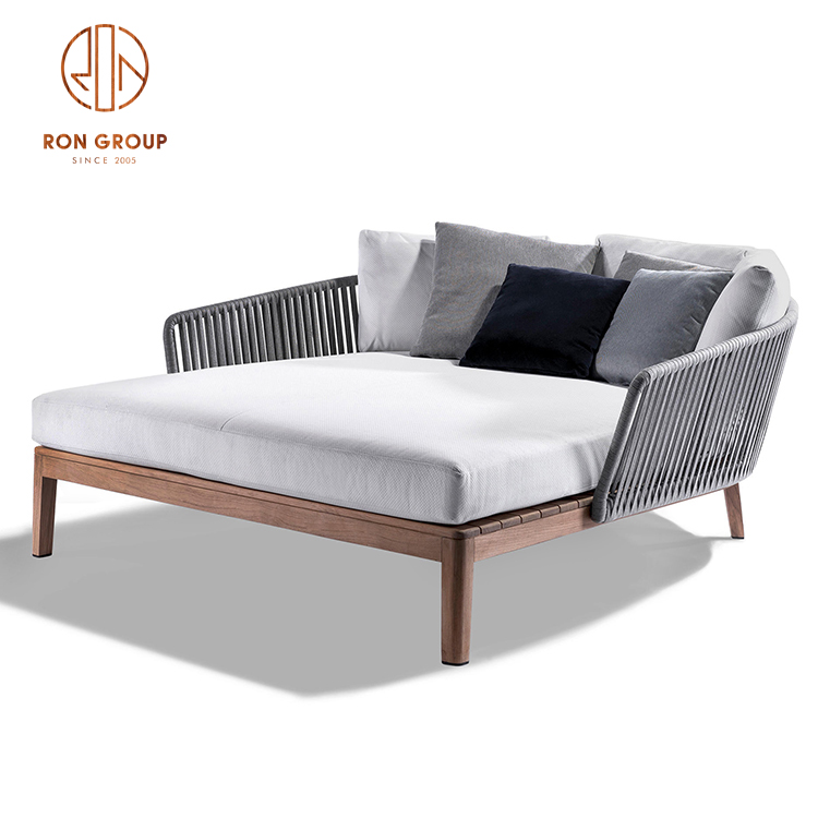 balcony rattan bed garden lounge rattan chair hotel club single chair indoor and outdoor lounge chairs