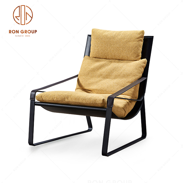 China Factory Outlet Star Hotel Luxury Leisure Chair Metal Armchair
