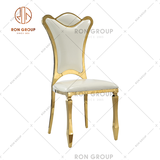 Commercial High Quality Factory Metal Dining Chair With Stainless Steel For Restaurant & Hotel & Party & Wedding 