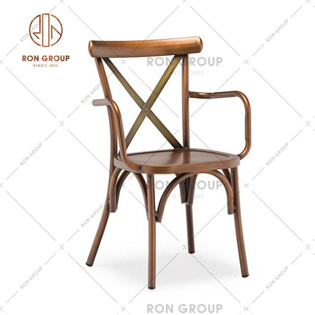 Customized Color Metal Dining Chair Buffet Armchair Coffee Shop Chair